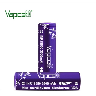 ถ่านชาร์จ Vapcell INR18650 3500mAh 3.7V ของแท้ 2ก้อน พร้อมกระเป๋าใส่ถ่าน