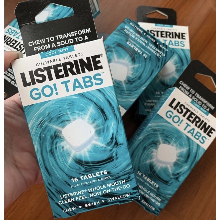Listerine Go Tabs เม็ดเคี้ยวทำความสะอาดช่องปาก