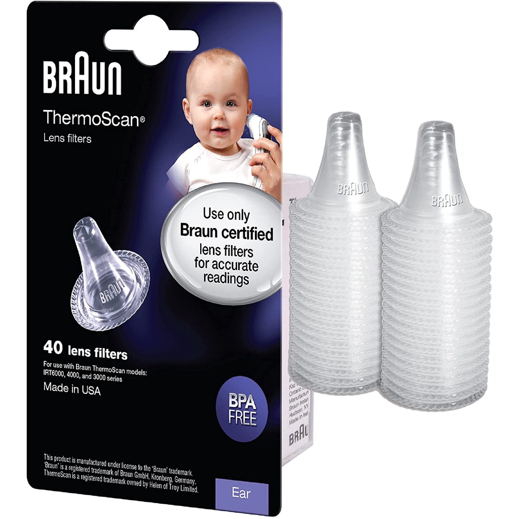 แท้100 Made in USA ฝาครอบปรอทวัดไข้ทางหู BRAUN แท้ 100% USA Import ยี่ห้อ Braun Lens Filter