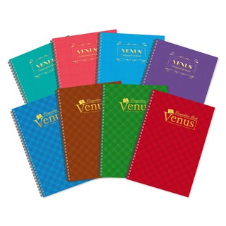 สมุดโน้ตสันห่วง 12.5x18ซม. (30 แผ่น/เล่ม) Venus 18/30 Ring loop notebook 12.5x18 cm (30 sheets / book) Venus 18/30