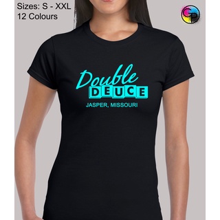 เสื้อยืด พิมพ์ลาย Double Deuce Roadhouse สไตล์คลาสสิก สําหรับผู้หญิงสามารถปรับแต่งได้