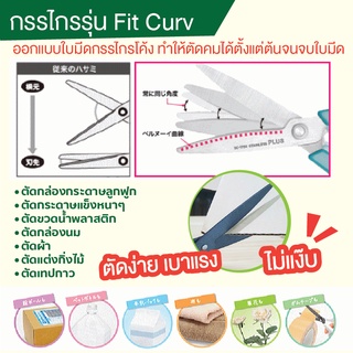 Paperstudio กรรไกรเคลือบเทปลอน กรรไกรตัดเทปกาว กรรไกร non-stick กรรไกรตัดขวดน้ำ Fit curv นำเข้าจากญี่ปุ่น