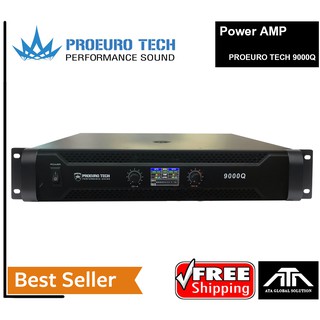 พาวเวอร์แอมป์ PROEUROTECH 9000Q กำลังขับ 500W + 500W at 8 Ohms แอมป์ ขยาย ลำโพง เครื่องเสียง