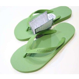 สีเขียวสด สายใหญ่ รองเท้าแตะฮิปโป  Green Big Hippo Bloo shoe No. 39-40