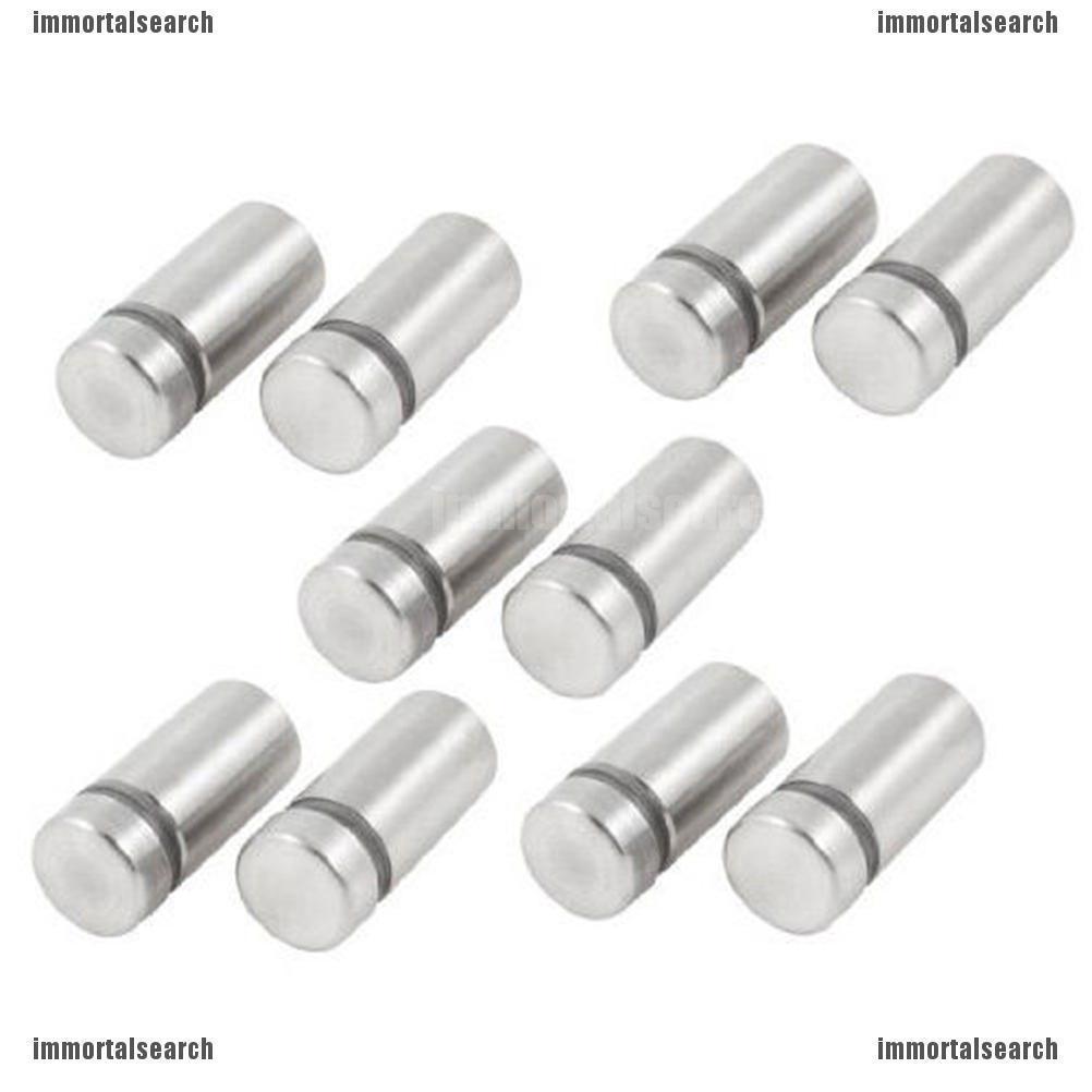 【ICE】 New 10 x Stainless Stand off Bolts Mount Standoffs Nails Advertisement Fixings