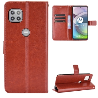 เคสโทรศัพท์หนัง PU ฝาพับ พร้อมช่องใส่บัตร และสายคล้อง หรูหรา สําหรับ Motorola Moto G 5G