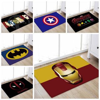 40x60cm Marvel The Avengers Plush Carpet Iron Man Captain America Batman Rug Cotton Christmas Gift for Kids Drop Shipping