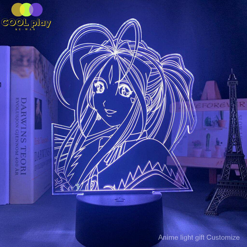 Oh My Goddess Belldandy โคมไฟ Led 3D สําหรับตกแต่งห้องนอนของขวัญวันเกิดโคมไฟตั้งโต๊ะ