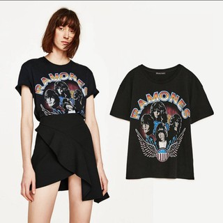 เสื้อยืดลายร็อค ลาย RAMONES