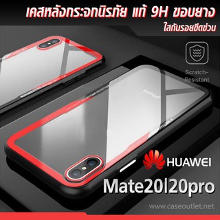 เคส Huawei Mate20 | Mate20pro หลังใส กระจกแท้ ขอบยาง กันกระแทก