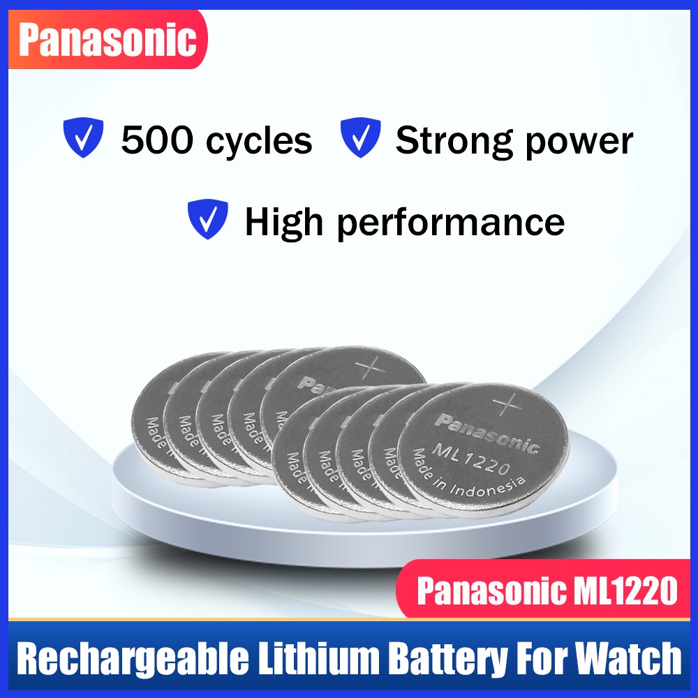 Panasonic ML 1220 ML1220 3V Lithium Rechargeable Battery For Watch Clock Calculators Remote Control 