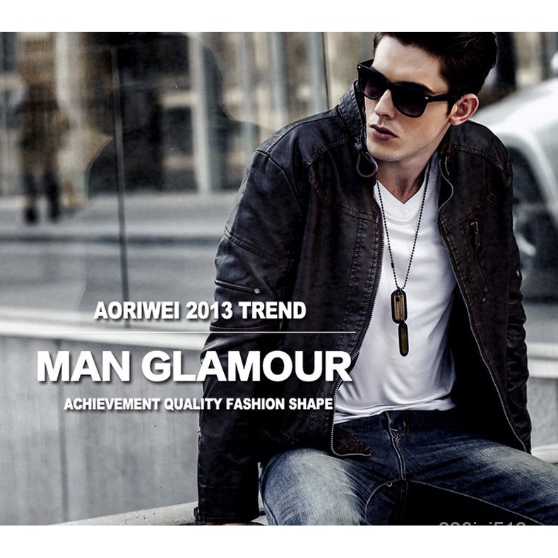New arrive brand motorcycle leather jacket men mens leather jackets ...