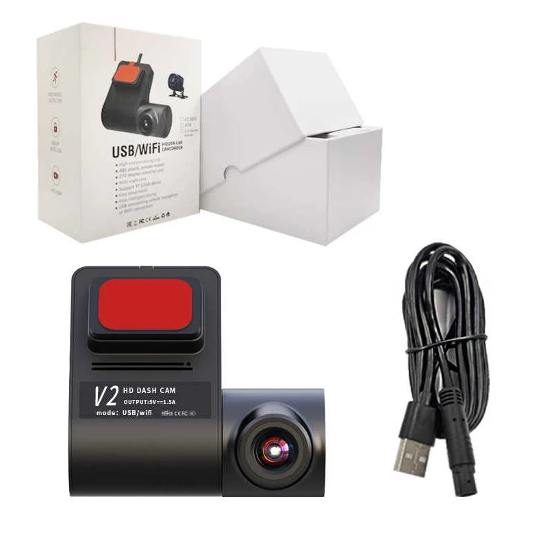 Hot!กล้องติดรถยนต์ รุ่น V2 WiFi Dash CAM 1080p ดูผ่าน App ได้ DVR dashcam 270องศา เลนส์ Night Vision กล้องบันทึกวิดีโอ.. thumbnail 5