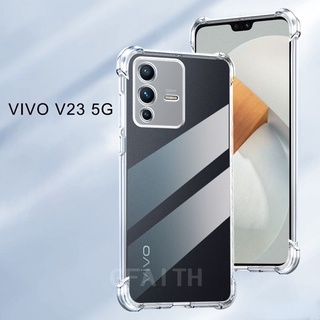 2022 Ready เคสโทรศัพท์ Vivo V23 5G Casing Silicone Anti-fall Transparent Protective Cover TPU Soft Case เคสVivoV23