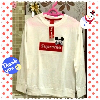 เสื้อ Sweater ลายปัก Supreme mickey