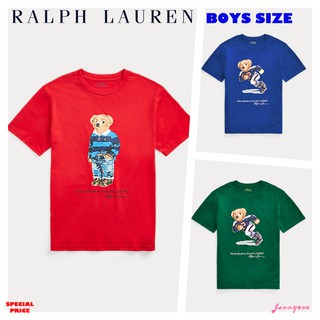 RALPH LAUREN POLO BEAR COTTON JERSEY TEE ( BOYS SIZE 8-20 YEARS )