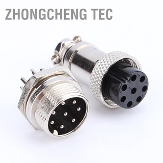 Zhongcheng Tec 1 ชุด Gx16 8 Pins สกรูประเภทเสียบซ็อกเก็ตเชื่อมต่อ