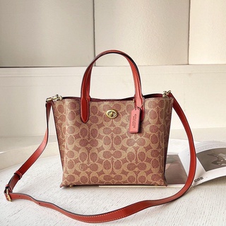 Coach Willow Tote 24 In Signature Canvas