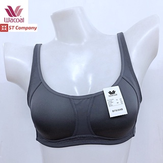 Wacoal Basic Bra ชุดชั้นใน ไม่มีโครง เสริมฟองบาง สีเทาเข้ม (DG) รุ่น WB9M33 (WB9M25 เก่า) Seamless ไร้ตะเข็บ วาโก้