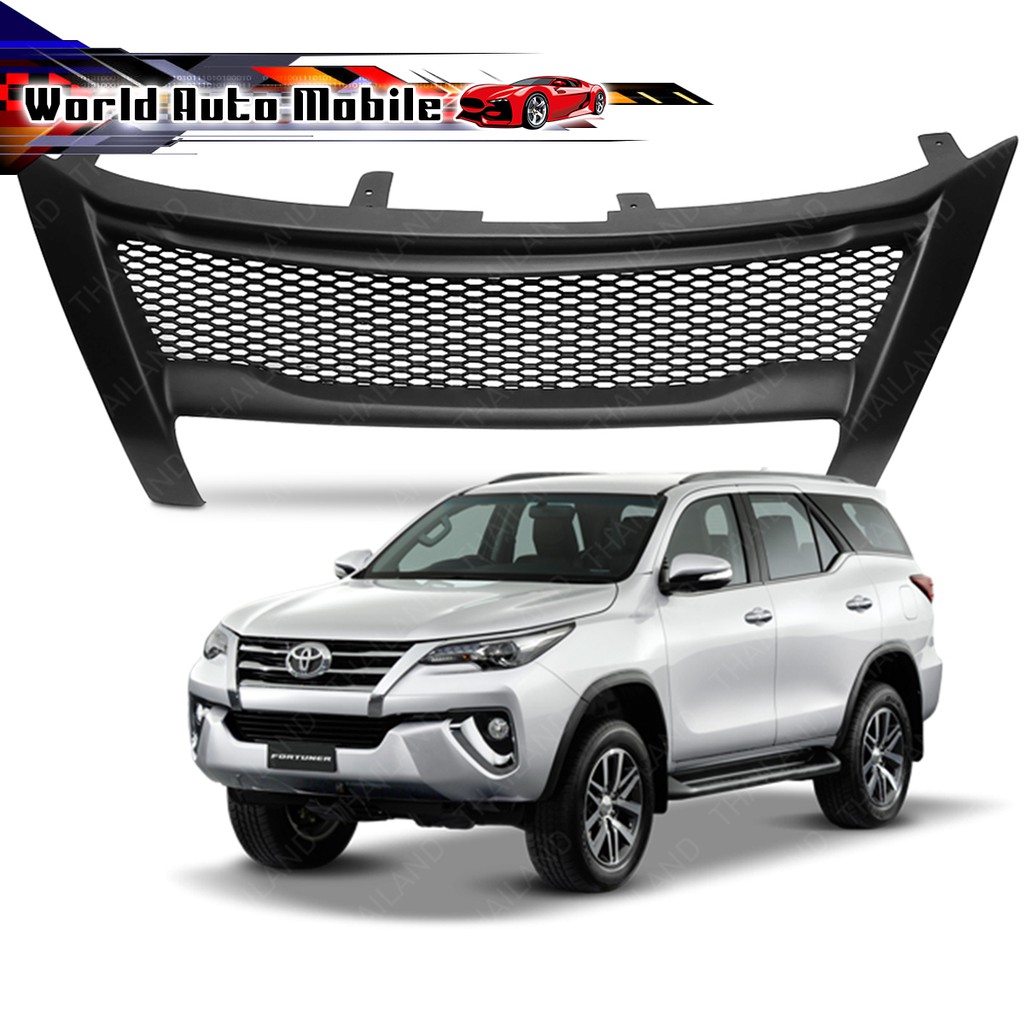 กระจังหน้า ตาข่าย V1 หน้ากระจัง Toyota Toyota fortuner 2016-2017 ดำด้าน จำนวน 1 ชิ้น