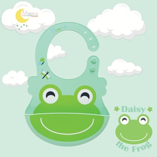 Moona Babykingdom ผ้ากันเปื้อนซิลิโคน Silicone bib (Frog-กบ)