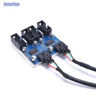 (Interfun) เมนบอร์ด Usb 9Pin Header Splitter 1 ถึง 2 พอร์ตขยายสายเคเบิ้ล