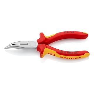 KNIPEX Snipe Nose Side Cutting Pliers VDE 160 mm คีมปากแหลมปลายงอ VDE 160 มม. รุ่น 2526160