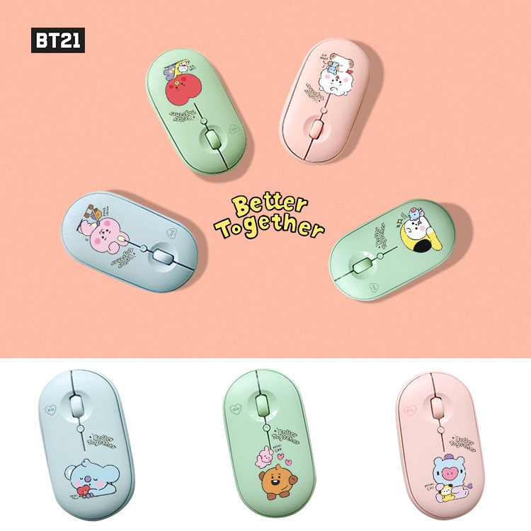 พร้อมส่ง เมาส์ไร้สาย KPOP BTS BT21 BABY Ver เสียงเงียบ