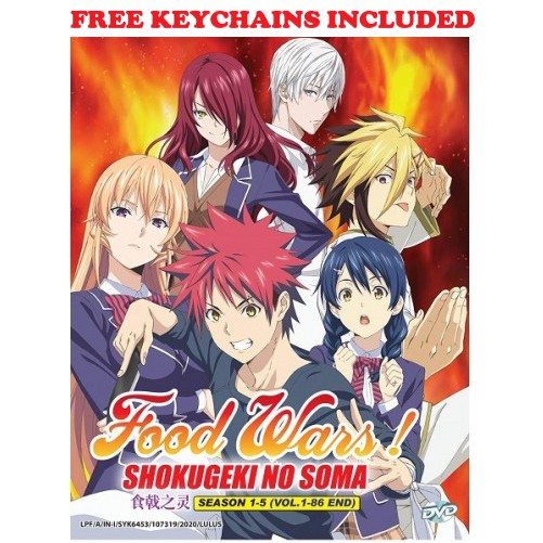 Shop Malaysia] Food Wars! Season 1-5 Complete Boxset Shokugeki No Soma  Original Anime DVD + FREE Keychains g5YF | Shopee Thailand