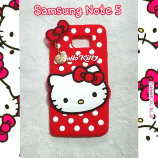 พร้อมส่งเคสซิลิโคนคิตตี้สำหรับซัมซุงโน้ต5 ราคา 130 บาทส่งฟรี