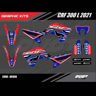 สติ๊กเกอร์วิบาก Honda CRF 300L 2021 ทั้งคัน Graphic kit สติ๊กเกอร์เคลือบเงา สุดคุ้ม