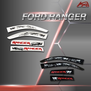 กันสาด คิ้วกันสาด ลายโคลน FORD RANGER 2012-2021