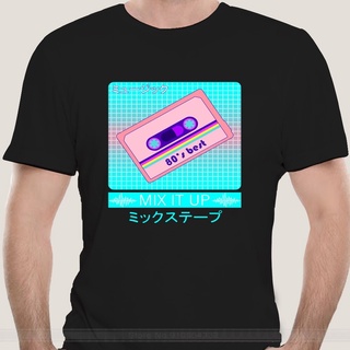 ผ้าฝ้าย 100% Tshirt Mix เทป 80S ญี่ปุ่น Otaku สุนทรียศาสตร์ Vaporwave ศิลปะเสื้อยืดฤดูร้อนเสื้อ 9B?