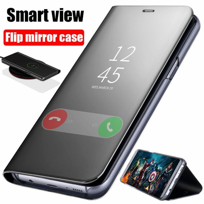 เคสโทรศัพท์มือถือแบบกระจก ฝาพับอัจฉริยะ สําหรับ Samsung Galaxy S24 S23 Ultra Plus FE S23FE S24+ S23+ S24Ultra S23Ultra 5G