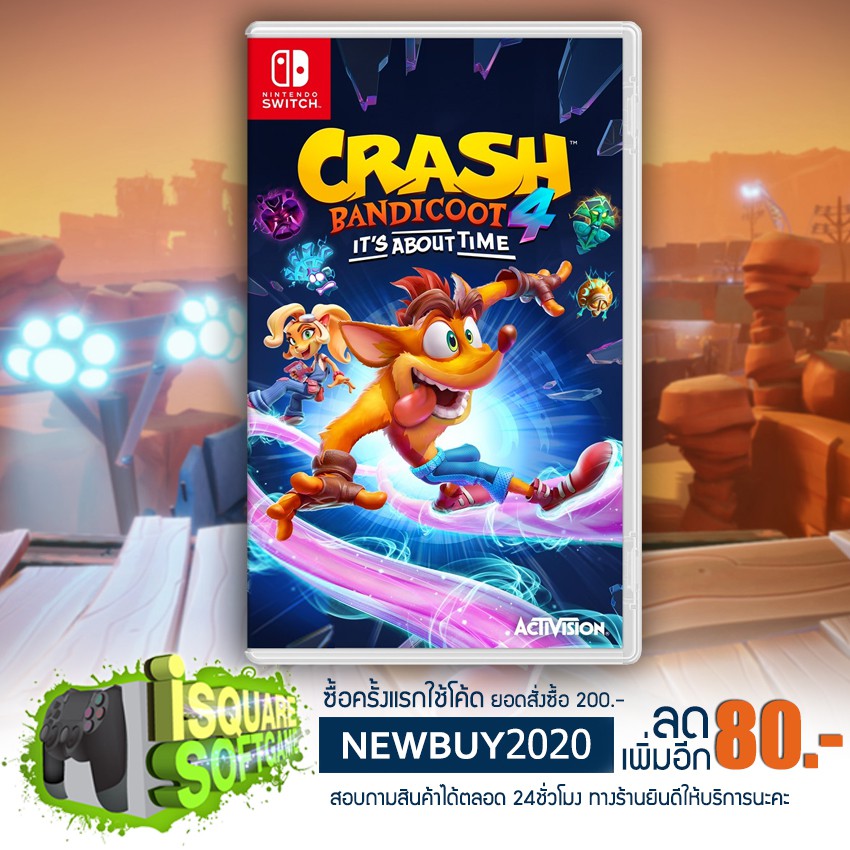 Nintendo Switch Game CRASH Bandicoot 4 IT'S ABOUT TIME