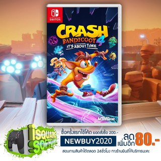 Nintendo Switch Game CRASH Bandicoot 4 ITS ABOUT TIME