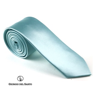 Giorgio Del Sarto Satin Necktie Blue เนคไทผ้าซาตินสีฟ้า