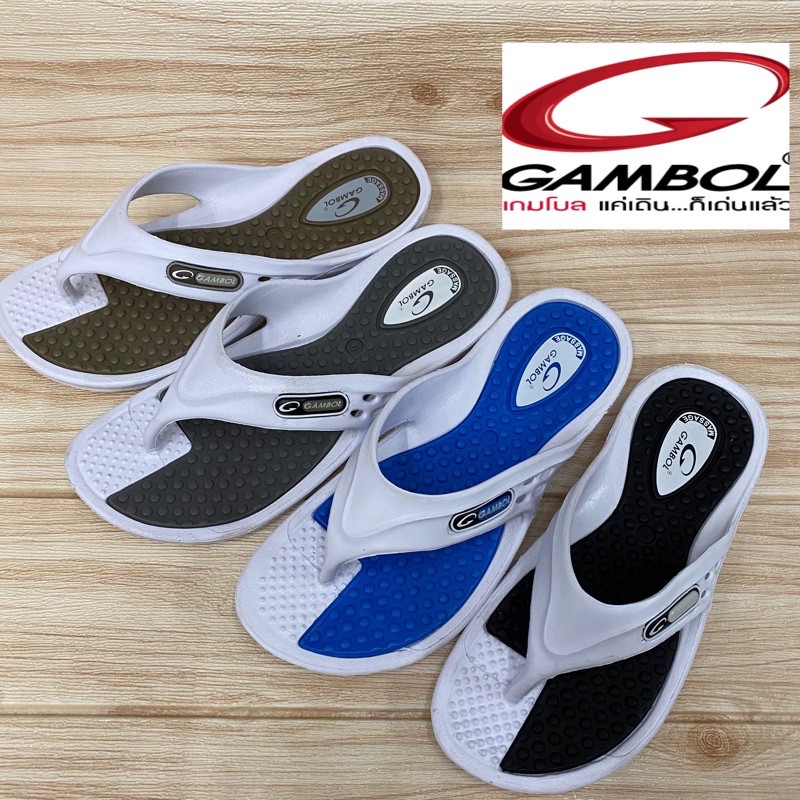 Gambol GM 41042 รองเท้าแตะหนีบ สีน้ำเงิน/ดำ/เทา/น้ำตาล