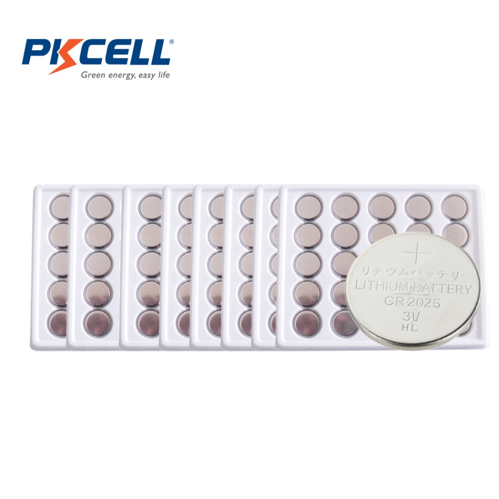 1000Pcs PKCELL CR2025 2025 DL2025 3V Lithium Battery Button Cell Battery