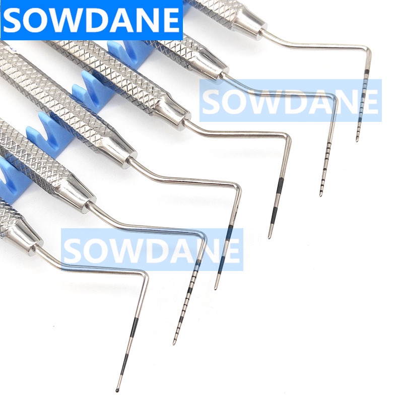 Dental Periodontal Probe with Scaler Dental Explorer Tool Dentist Endodontic Tooth Cleaning Stainles