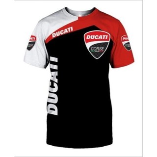 เสื้อยืดแขนสั้นลําลอง พิมพ์ลาย Ducati 3 มิติ คุณภาพสูง แฟชั่นฤดูร้อน สําหรับผู้ชาย