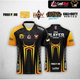 เสื้อเกมส์มิ่ง No.2 สไตล์ E-Sport เสื้อพิมพ์ลายเกมส์ ROV FREEFIRE PUBG