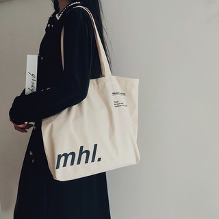 พร้อมส่งทุกวัน mhl tote bag กระเป๋าผ้ามินิมอล