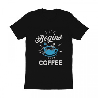 เสื้อยืดผู้ชาย เสื้อยืด พิมพ์ลาย Like Life Begins After Coffee Gildan สําหรับผู้ชาย 2 S-5XL