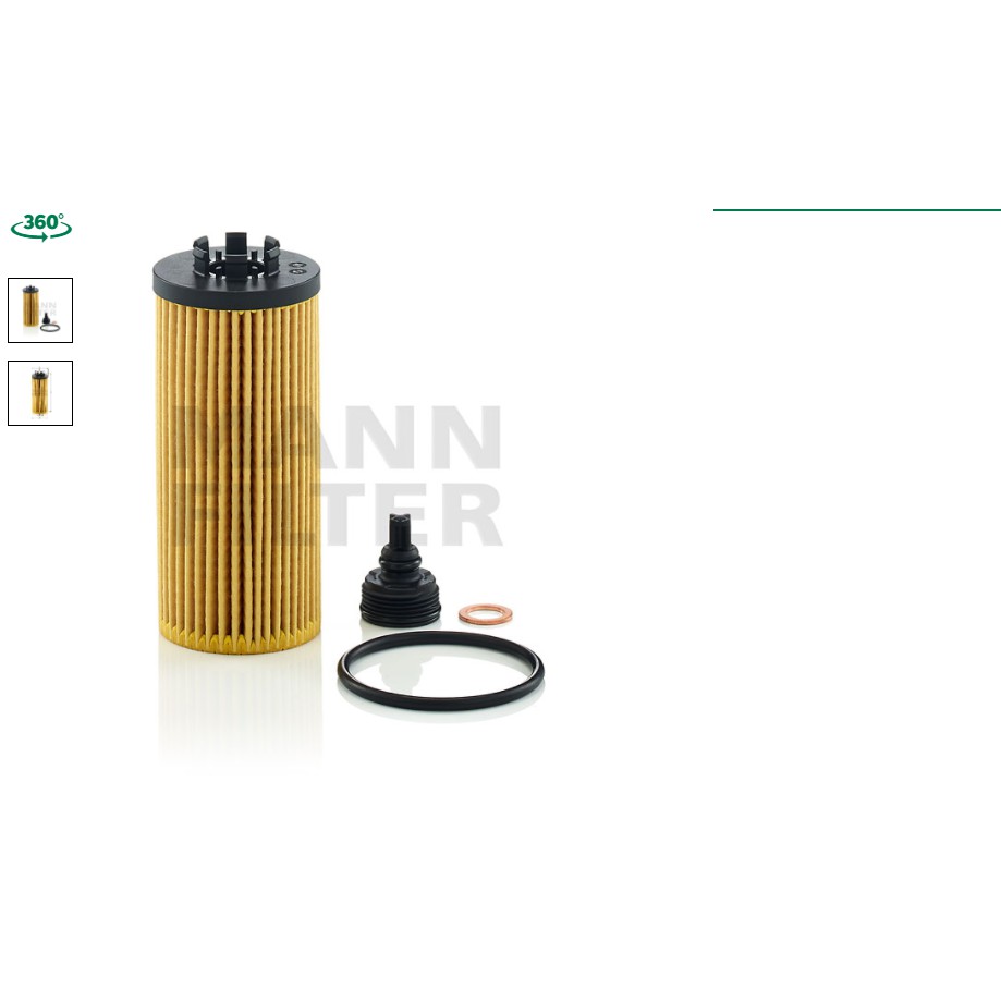 ไส้กรองน้ำมันเครื่อง  BMW2 X1 18i (F48) B38 15-,HU6012ZKIT  MANN 114285931861 OX832D กรองน้ำมันเครื่