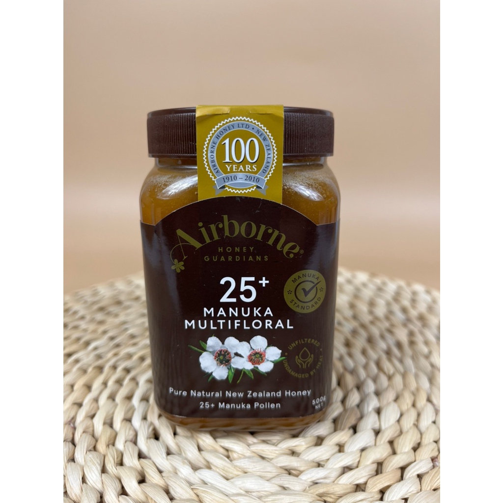 Manuka Blend Honey Pollen 25+ 500 g น้ำผึ้งมานูกำเบอนด์โพเอ็น 25+ ตราแอร์บอร์น 500 กรัม Manuka Blend Honey Pollen 25+ 50