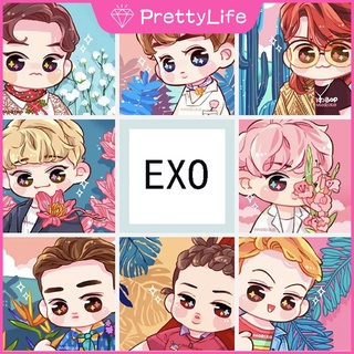 (พร้อมส่ง) Exo ชุดงานจิตรกรรมเม็ดบีด ทรงเพชร คริสตัล 5D ขนาด 30x30 ซม. สําหรับตกแต่งบ้าน DIY 1 ชุด