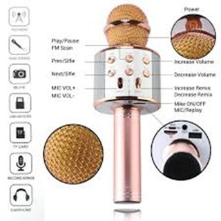 ไมค์บลูทูธWS-858 Wirless  MicrophoneKaraokeไมค์