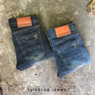 กางเกงยีนส์ชายทรงเดฟSlim-fit ผ้ายืดคุณภาพ Lvisclub