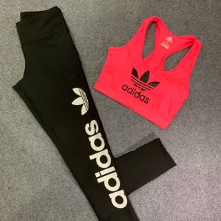 ADIDAS เสื้อครอป+กางเกง (มีหลายสีให้เลือก)